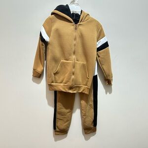 Cozy Kids Tan and Black Hoodie Set